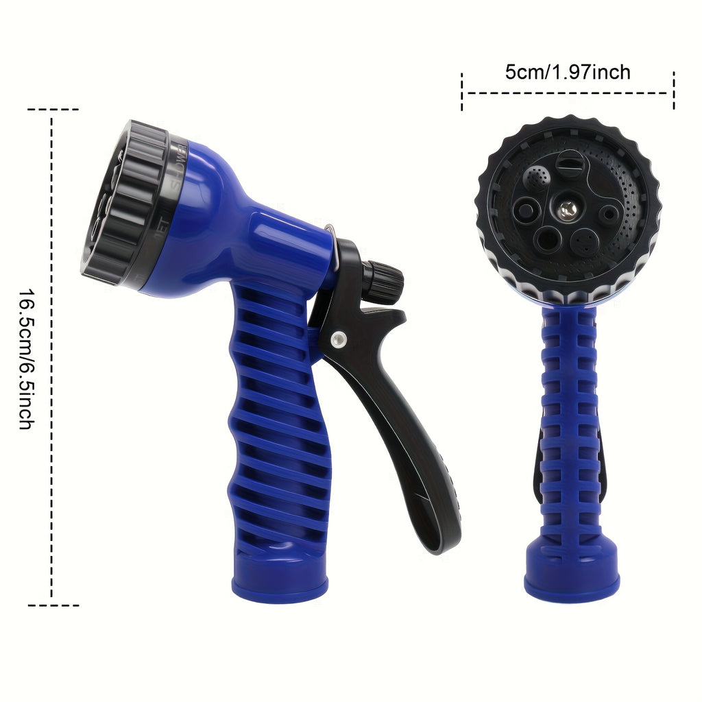 100ft Garden Hose, 7 Adjustable Function Nozzles, Leak Proof Design, Car Washing Water Pipe, Garden Watering Water Pipe, Garden Watering Water Pipe, Suitable for Outdoor Operations Such As Garden Watering, Yard Cleaning, Car Washing, Pet Bathing