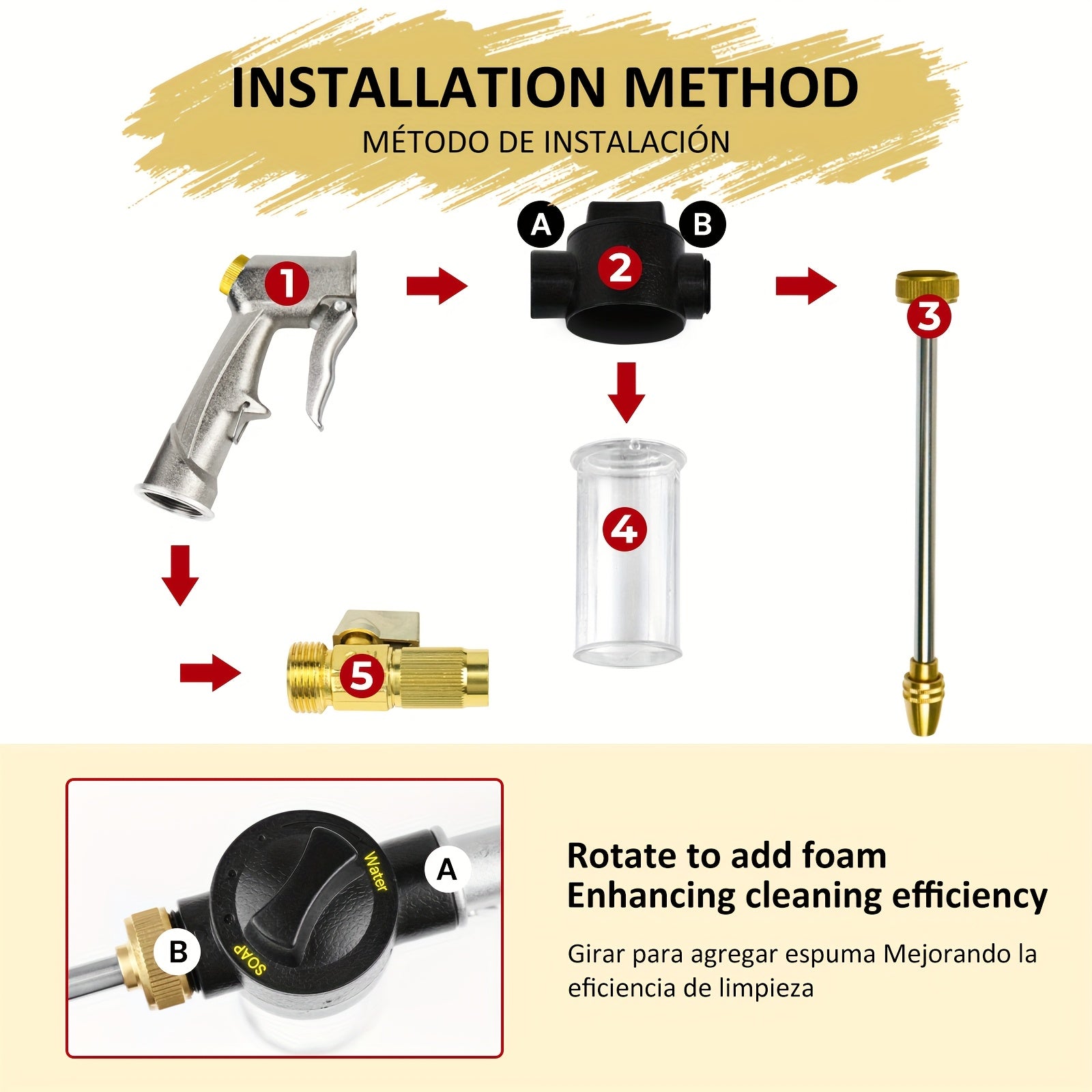 Heavy-Duty Garden Hose 50ft/100ft/150ft | Non-Kink, Flexible | 10-Mode Nozzle | Leak-Proof Brass Fittings | Hose + Nozzle + Bonus | Grey, Garden Hose Reel, Outdoor Watering, Durable Construction, Sturdy Connectors, Watering Equipment, Home Gardeners,