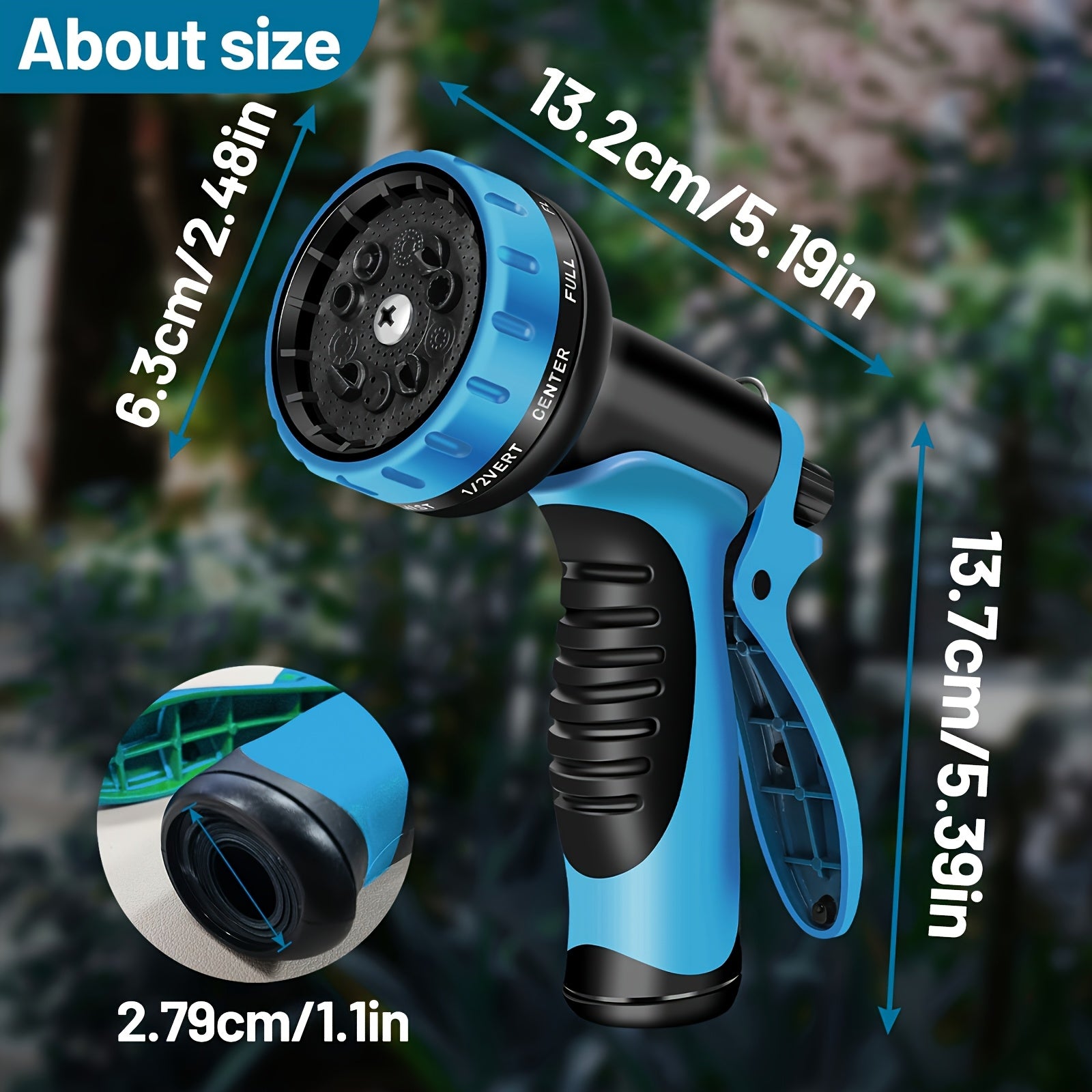 100 Foot Heavy-duty Garden Hose, 10 Types Of High-pressure Nozzles, 3/4 Inch Solid Brass Fittings, Leak Proof Design, Durable Rubber Material, Corrosion-resistant, Can Be Used for Watering Gardens And Cleaning Houses, Cars, Yards, Pet Bathrooms, Etc.