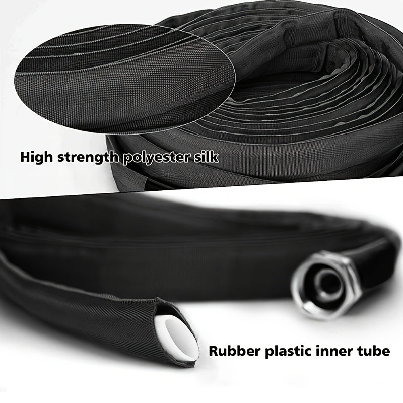100ft/50ft Non-Expandable Garden Hose, Innovative Anti-Kink Technology, Kink Free Flexible Water Hose with 10-Pattern Spray Nozzle, 3/4" Brass Connectors, Leak Proof, Non-expansive Hose Covering Fabric for Lawn, Yard, Car Washing, And Outdoor Use