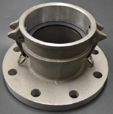 4" Female Camlock x Flange Adapter - Aluminum