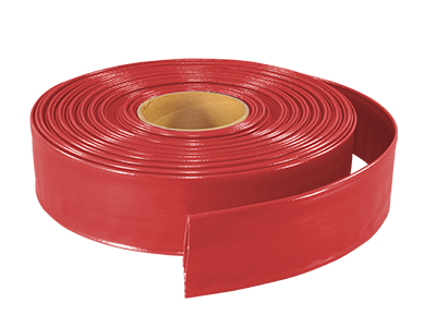 2.5" Red Layflat Hose - 300 ft roll